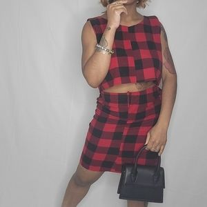 Checkered matching set